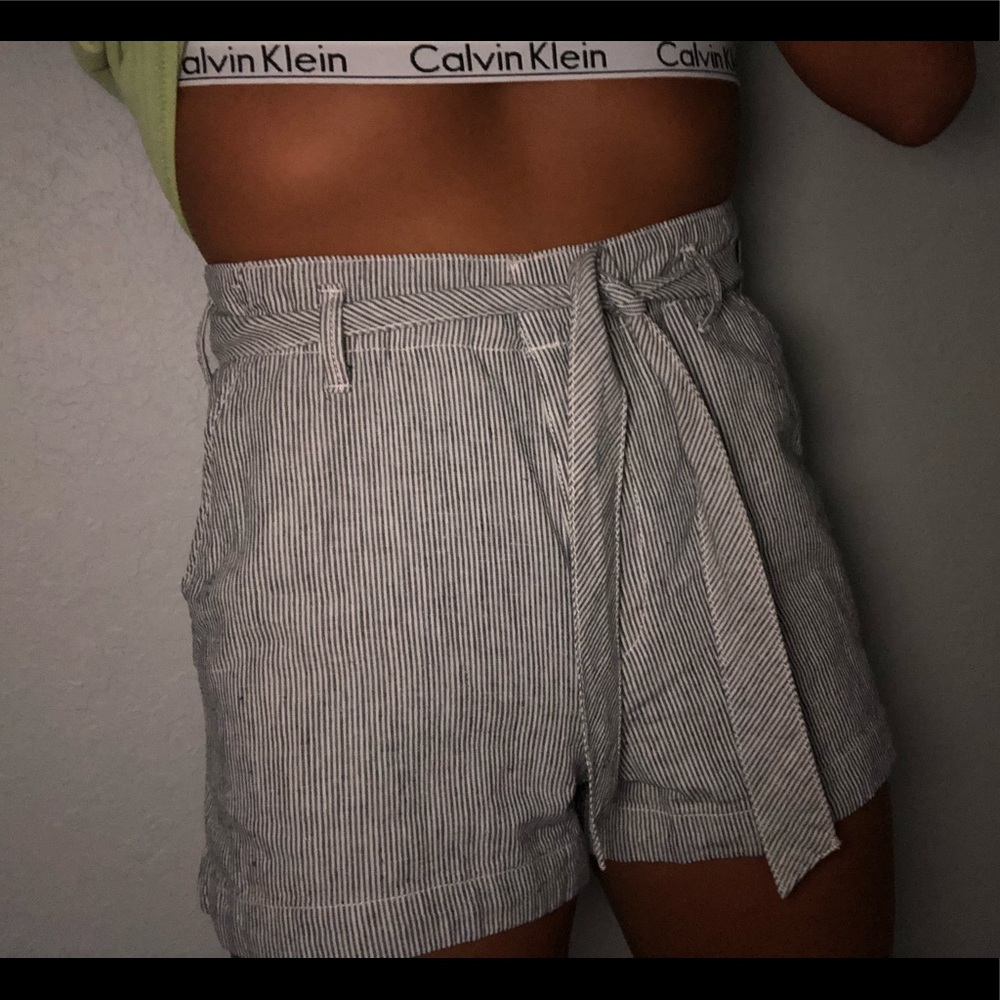 Super cute blue and white striped shorts